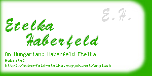 etelka haberfeld business card